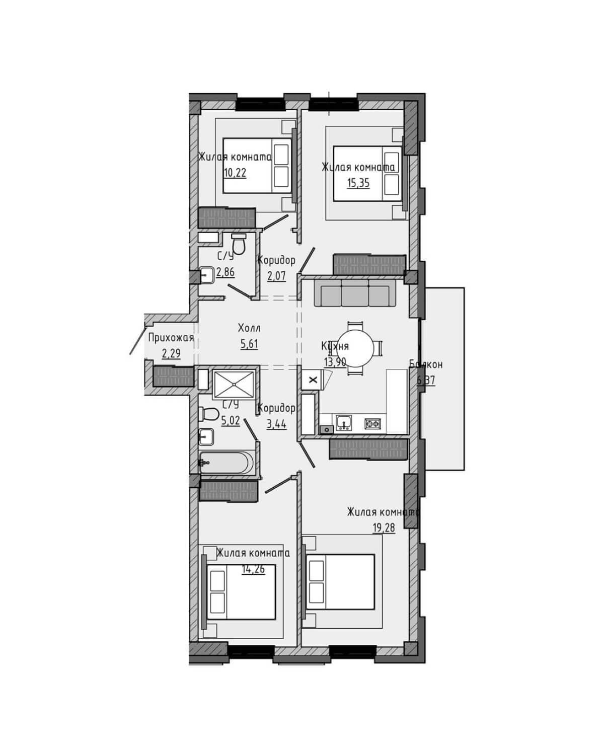 План 100,67 м²